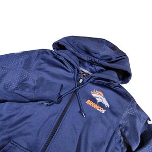 Nike Denver Broncos Therma-Fit On Field Apparel Full Zip Hoodie Jacket Size S